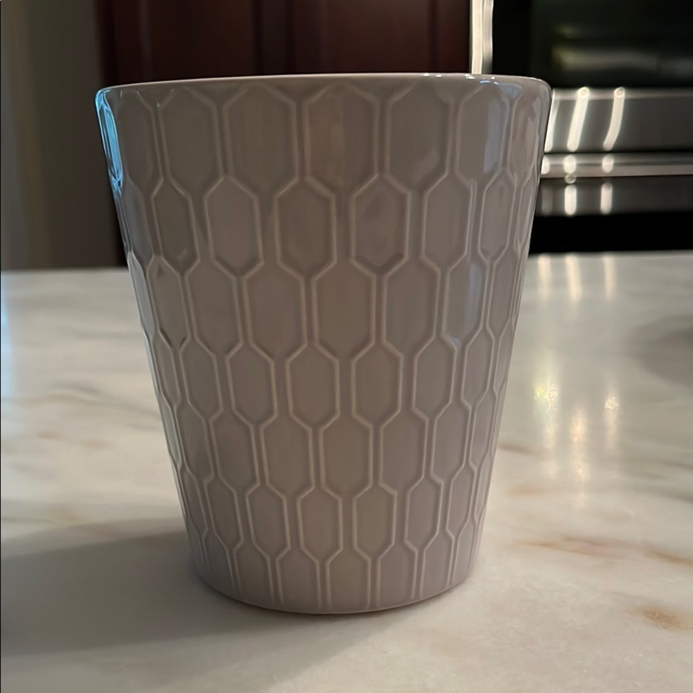 Gray Textured Ceramic Vase, Planter or Flower Pot